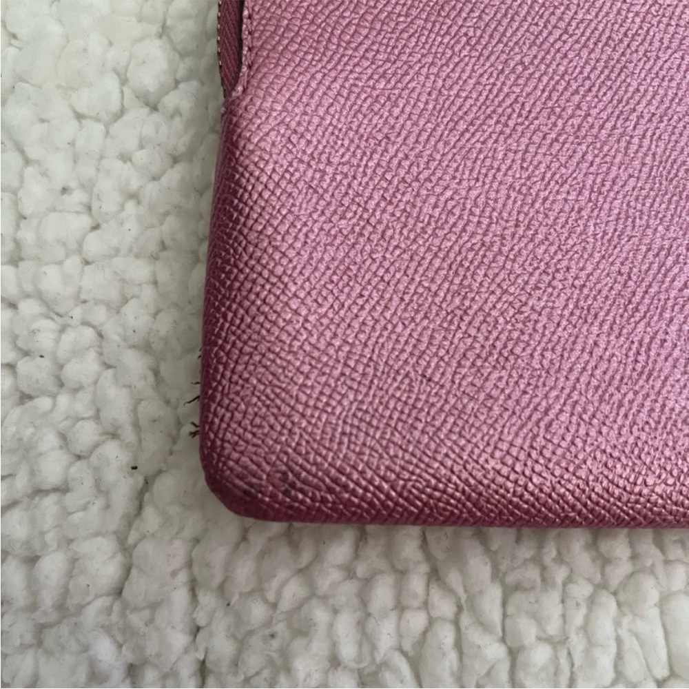 Coach Metallic Pink Leather Wristlet - Picture 4 of 5